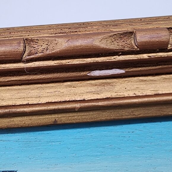 Signed Original Oil on Board Painting Ocean Surf 5" x 7" Framed Vintage Brioni - Picture 14 of 14